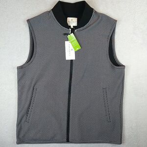 New Con.Struct Vest Men's Small Micro print Full Zip Silvadur Stretch
